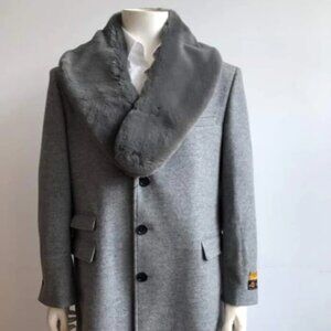 Mens Long Jacket Ticket Pocket Designer men's Wool Peacoat Sale ~ Wool men's Car